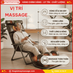 Vị trí massage của nệm massage toàn thân JAPANI MDN-4337