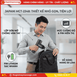 Thiết kế nhỏ gọn, tiện lợi của máy massage cầm tay JAPANI MCT-2348