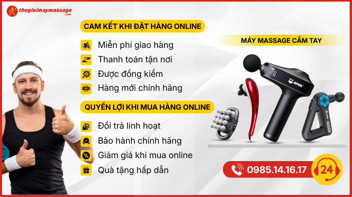 cam kết khi mua máy massage cầm tay online tại thế giới máy massage