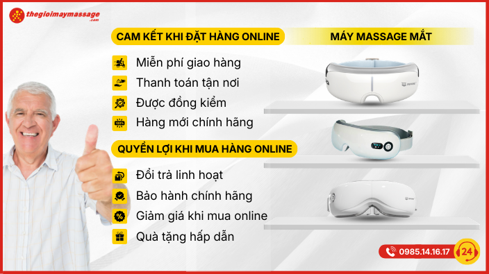 cam kết khi mua máy massage mắt online tại thế giới máy massage