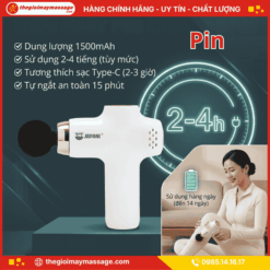 Hiệu suất pin máy massage mini cầm tay JAPANI CTMINI-5741