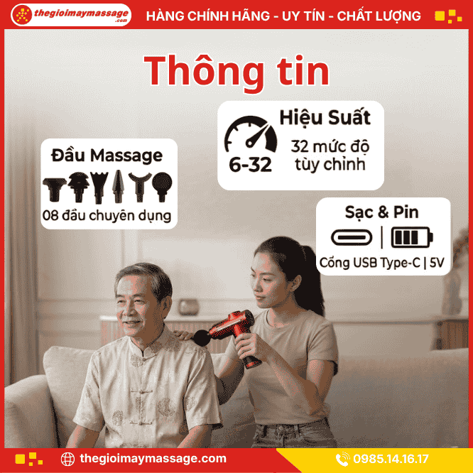 Thông Tin Chi Tiết Của Máy Massage Cầm Tay Mini JAPANI CTMINI-5637