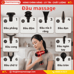 8 Đầu Massage Của Máy Massage Cầm Tay Mini JAPANI CTMINI-5637