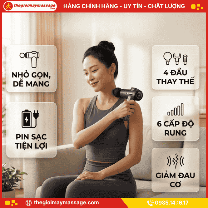 Ưu điểm máy massage cầm tay mini JAPANI MMM-5698