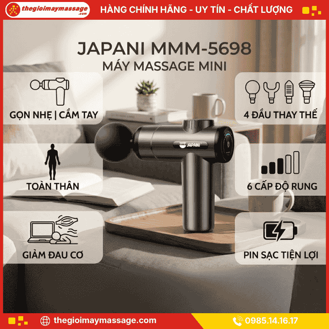 Thông tin sản phẩm máy massage cầm tay mini JAPANI MMM-5698
