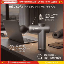 Hiệu suất pin của máy massage cầm tay mini JAPANI MMM-5726